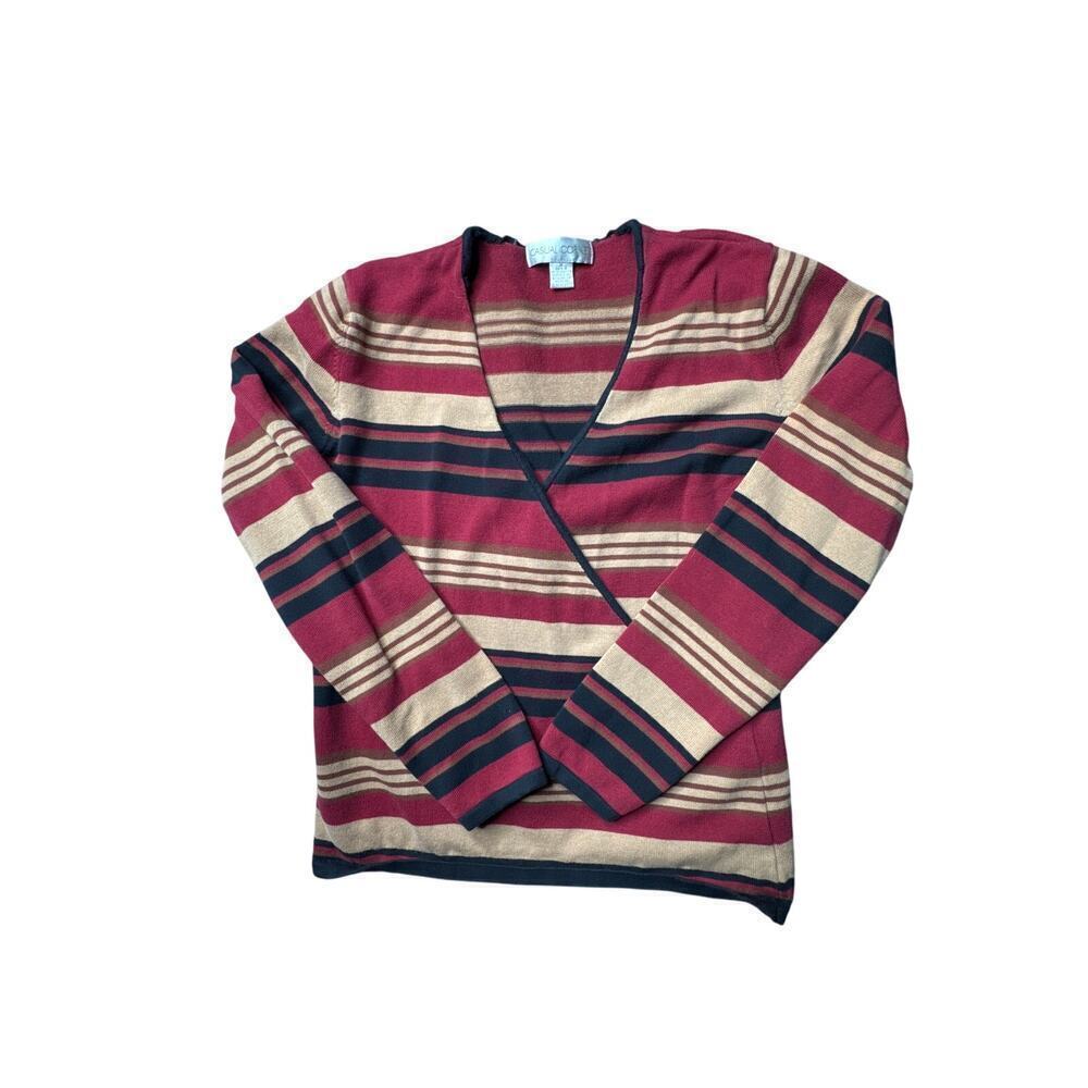 Casual Corner Women’s Striped Long Sleeve Top